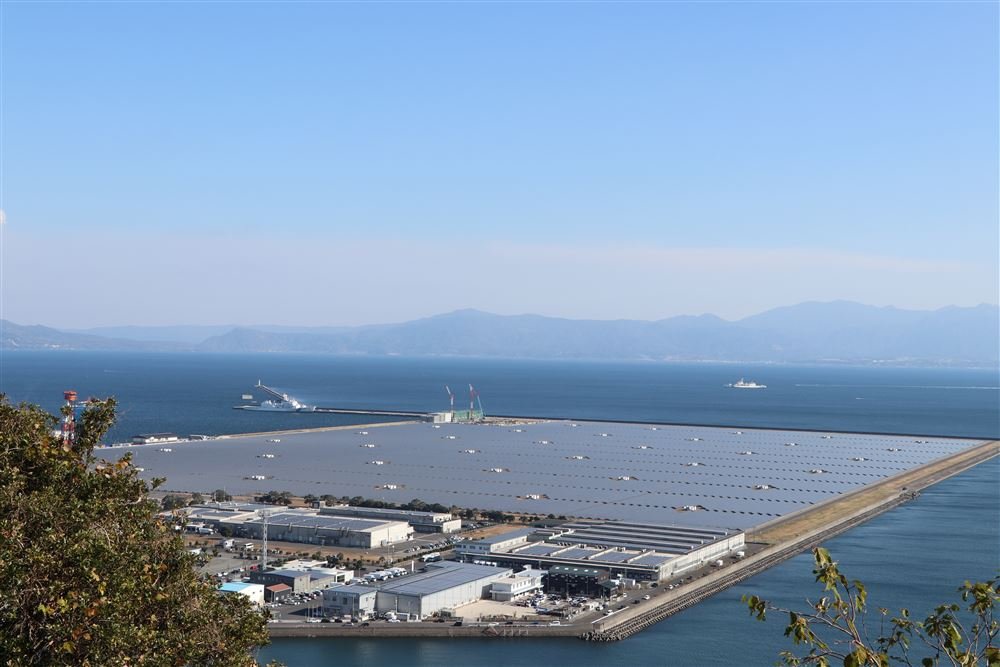 Kagoshima Nanatsujima Mega Solar Power Plant in Japan