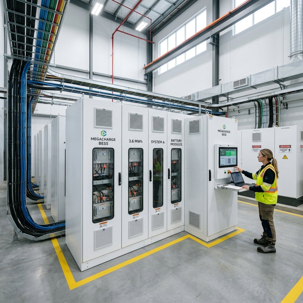 Commercial battery energy storage system facility